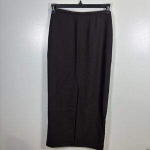 Dana Buchman Classic Black Wool Blend Maxi Skirt Pockets Sz‎ 6